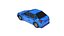 Racing ring car hatchback low poly 3D model FRF2X10S