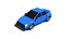 Racing ring car hatchback low poly 3D model FRF2X10S
