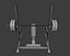 3D Barbell Rack Stand model