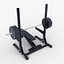 3D Barbell Rack Stand model