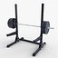 3D Barbell Rack Stand model