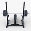 3D Barbell Rack Stand model