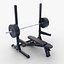 3D Barbell Rack Stand model