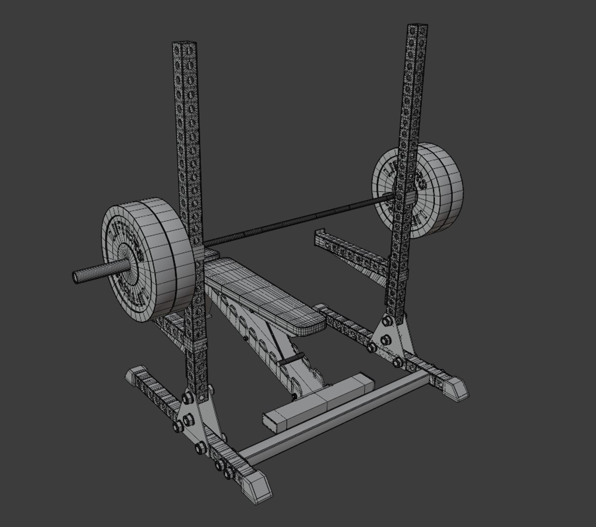 3D Barbell Rack Stand Model - TurboSquid 1911400