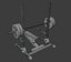3D Barbell Rack Stand model
