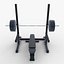 3D Barbell Rack Stand model
