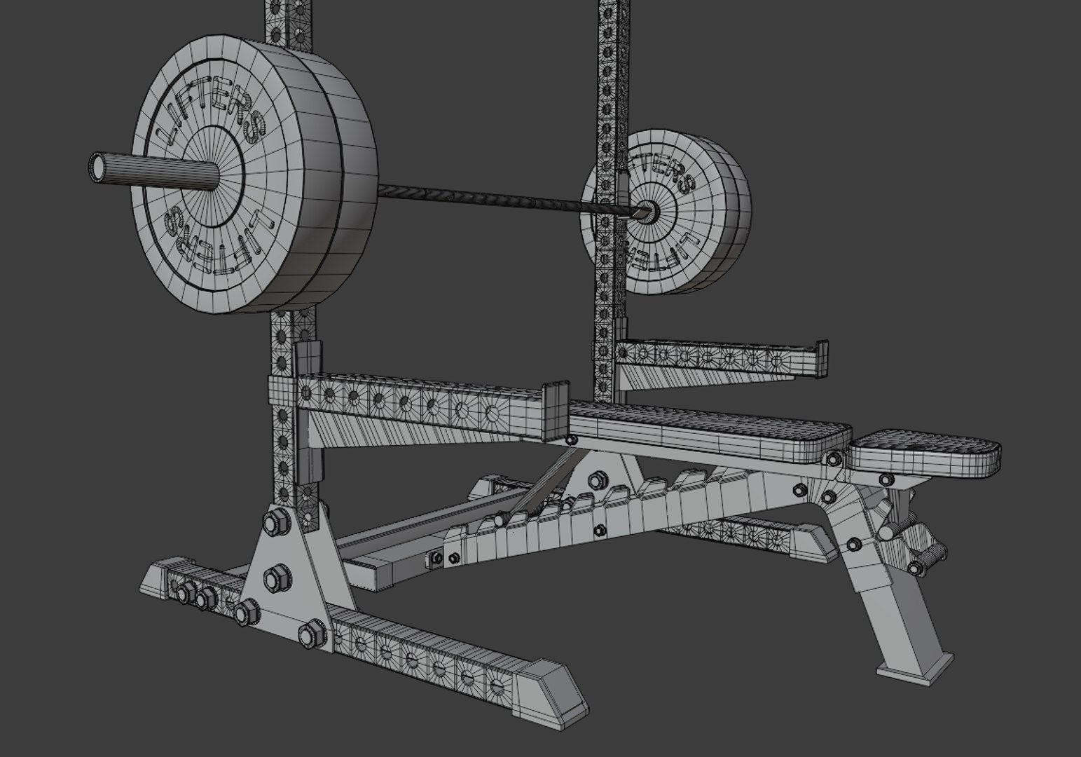 3D Barbell Rack Stand Model - TurboSquid 1911400