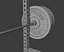 3D Barbell Rack Stand model