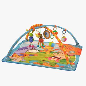 baby playing carpet 3d max