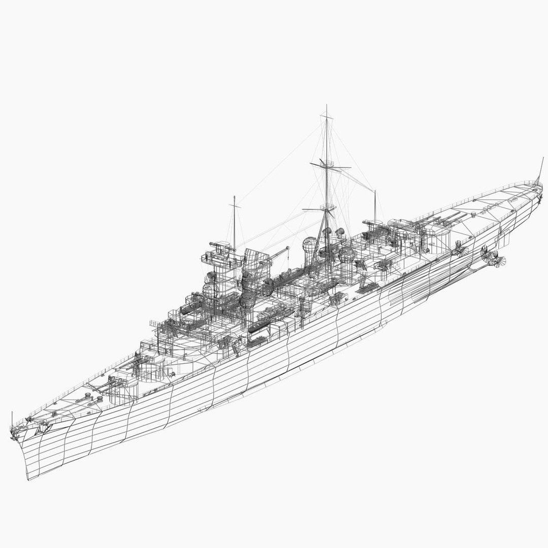 3ds Max Heavy Cruiser Tallinn Ww2