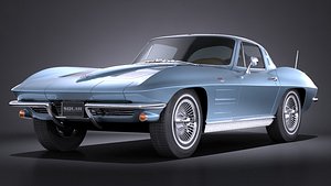 chevrolet corvette c2 3d model