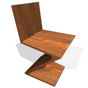 3d zigzag chair