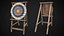 Set of 3 Medieval Training Wooden Targets 3D model
