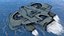 3D Sci Fi Spacecraft Rigged Collection model