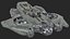 3D Sci Fi Spacecraft Rigged Collection model