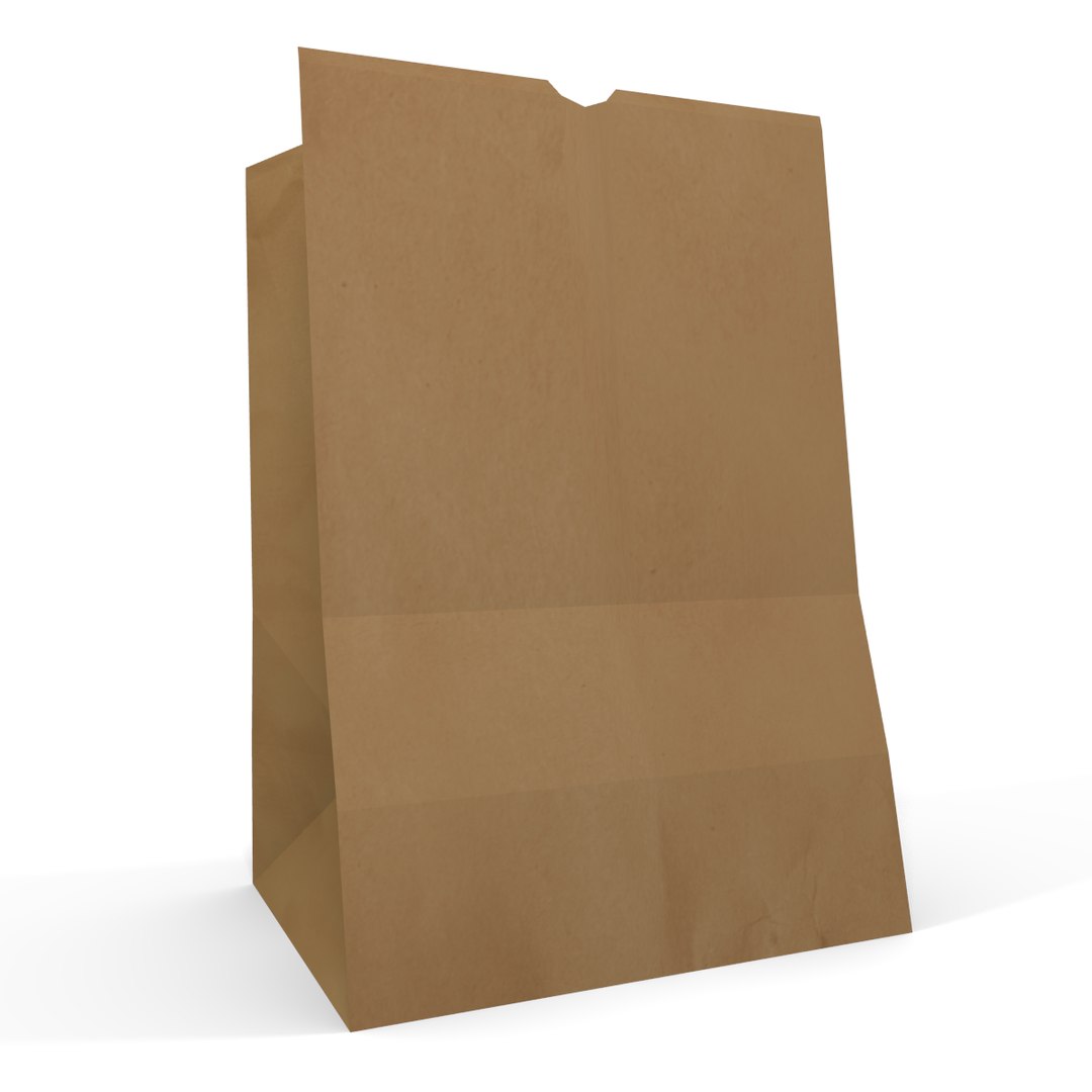 Brown Paper Bag 3d Model