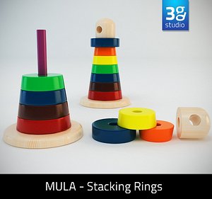 3d mula stacking rings model