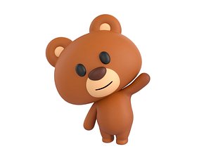 rigged bear character 3D