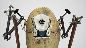 3D robot potato stilts model