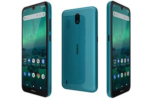 Nokia 1 3 Blue Low Poly 3D model