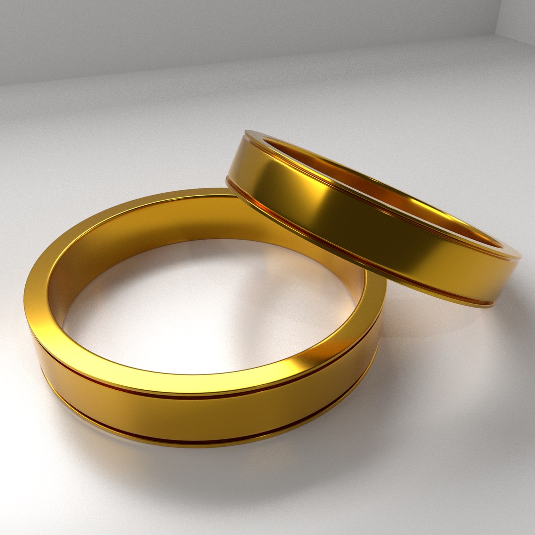 Premium AI Image | a pair of gold wedding rings with diamonds