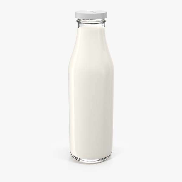 milk half gallon glass bottle 3d c4d