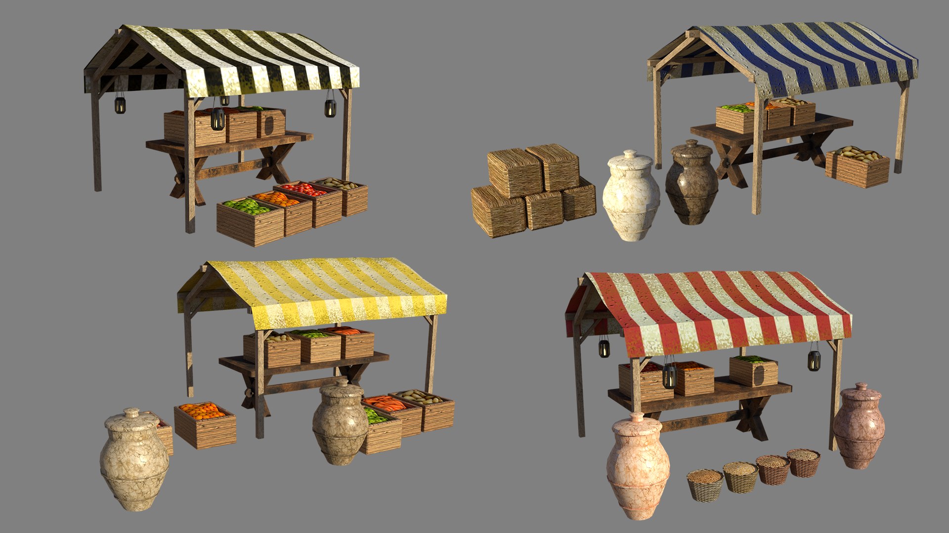 Medieval Market Asset Pack 3D https://p.turbosquid.com/ts-thumb/Xx/muTh0J/Gt/market_stalls_ps/png/1635019561/1920x1080/fit_q87/99d54ded576ac48aea39e9af77f1dfd6bab8271b/market_stalls_ps.jpg