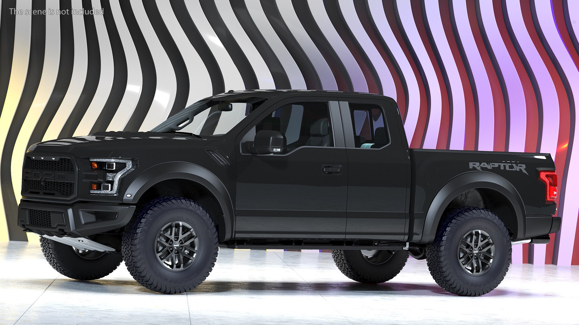 3D Ford F-150 Raptor 2017 Black Simple Interior - TurboSquid 2083685
