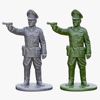 Plastic Toy Soldier Army WW2 Gray and Green