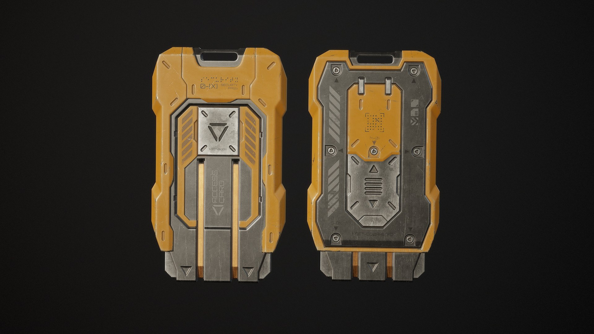 3D Sci-Fi Keycard 5 Color Options - PBR Game Ready Low-poly Model ...