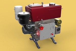 3D DIESEL ENGINE MACHINE