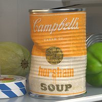 Crumpled Campbells Horsham Soup Can