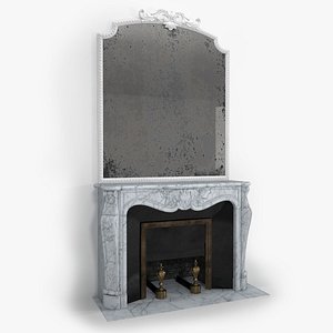 Antique French Marble Fireplace