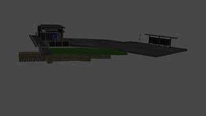 Train station of Vouvry model
