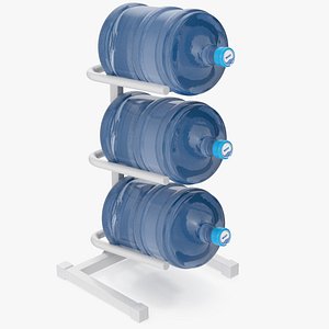 3 Tier Water Jug Rack White