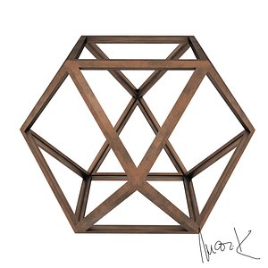 3D hexaedron leonardo model