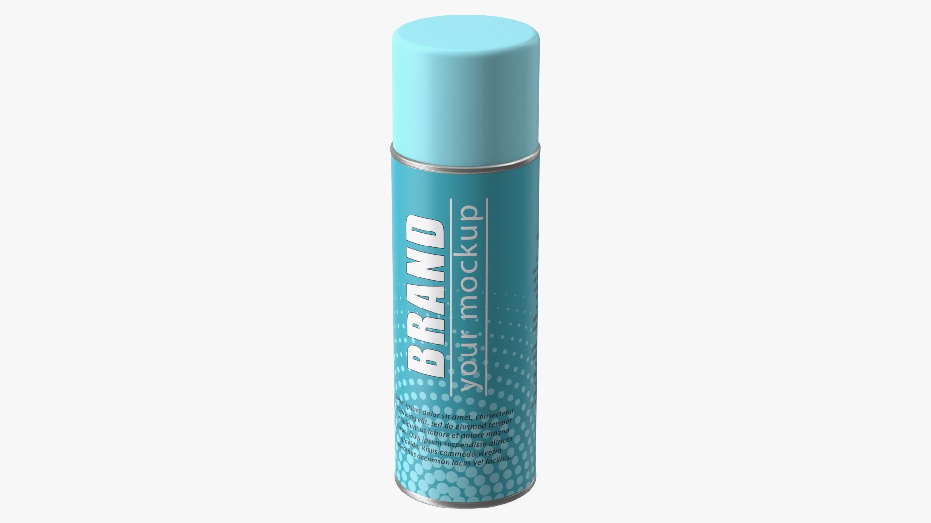 Aerosol Can Mockup Blue 3D model preview