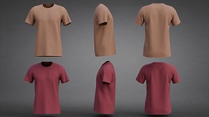 Mens Low-Poly T-Shirt - 2 Color Variations 3D Clothing