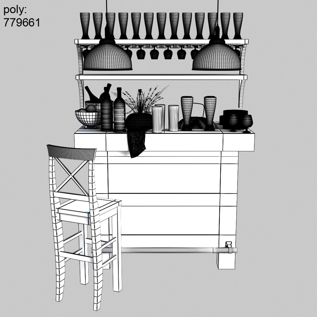 3D Rustic Ultimate Bar - Model - TurboSquid 1179860