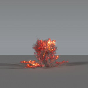 explosion ground 3D model