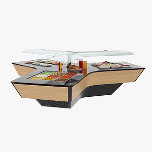 Widevision Buffet Island by Enofrigo 3D model