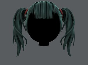 hair style girl v25 3D model