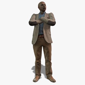 3D Game Ready Black Male Character model