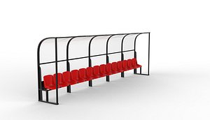 Soccer Bench 02 3D model model