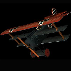 dr1 fokker fighter plane 3d model