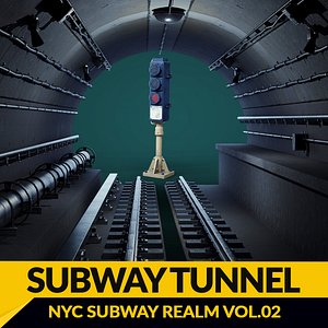 3D Subway Tunnel 3D Model Modular Underground Metro