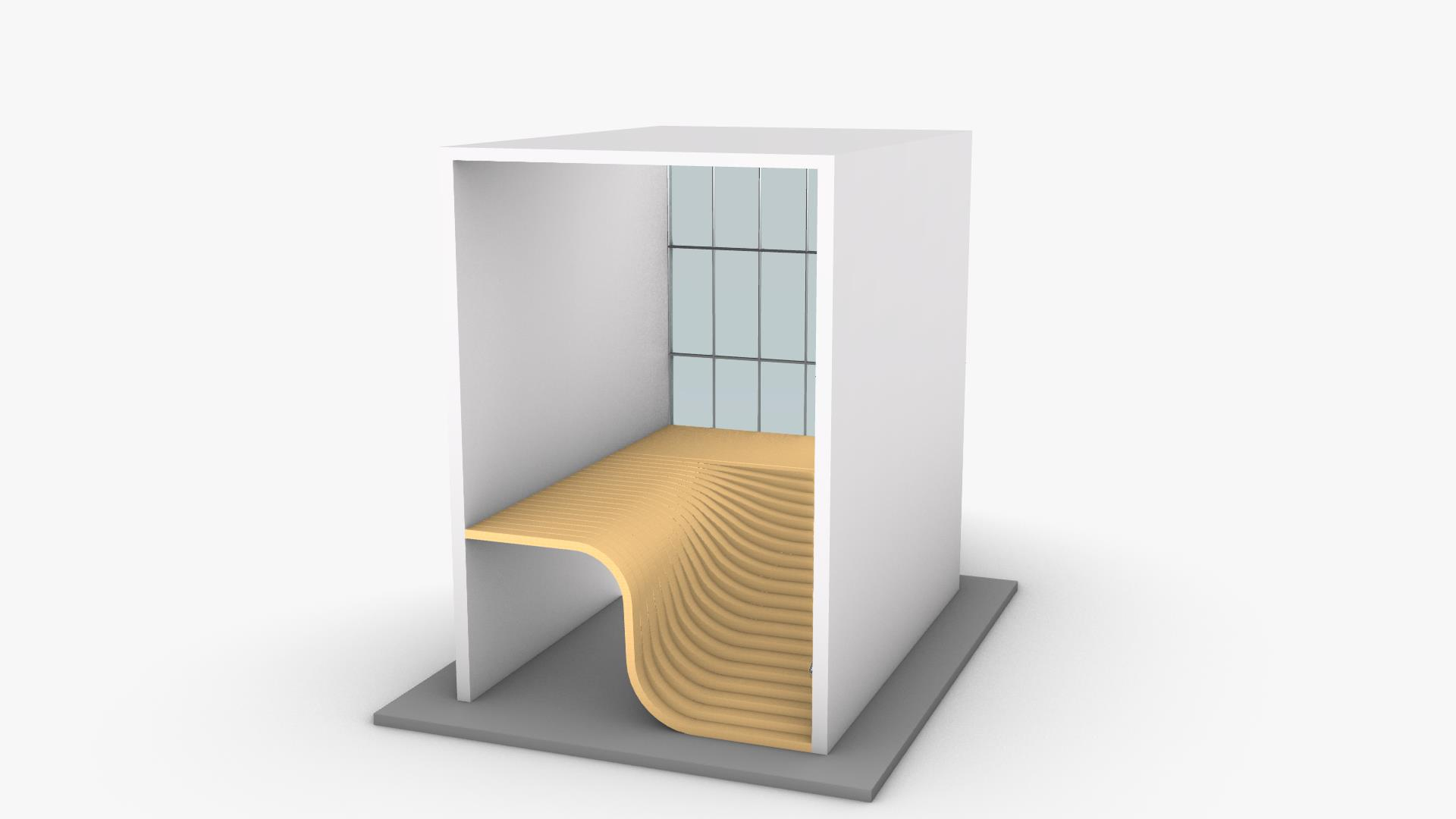 3D Smooth Wavy Floating Stairs Model - TurboSquid 2177240