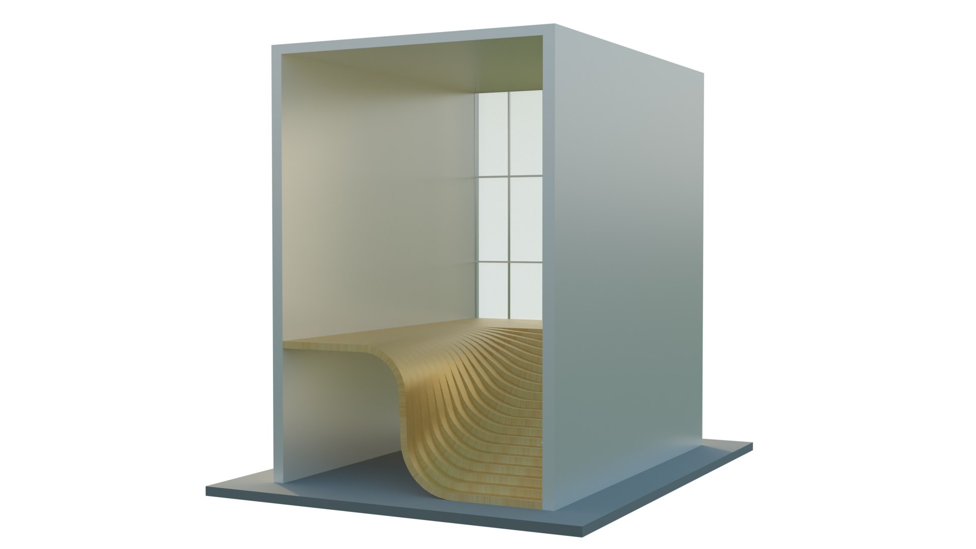 3D Smooth Wavy Floating Stairs Model - TurboSquid 2177240