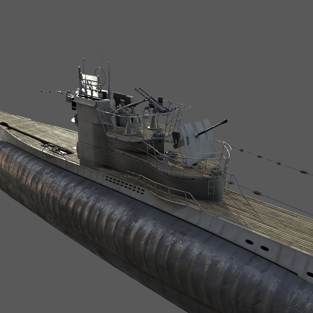 3d German Type Vii U-boat Model