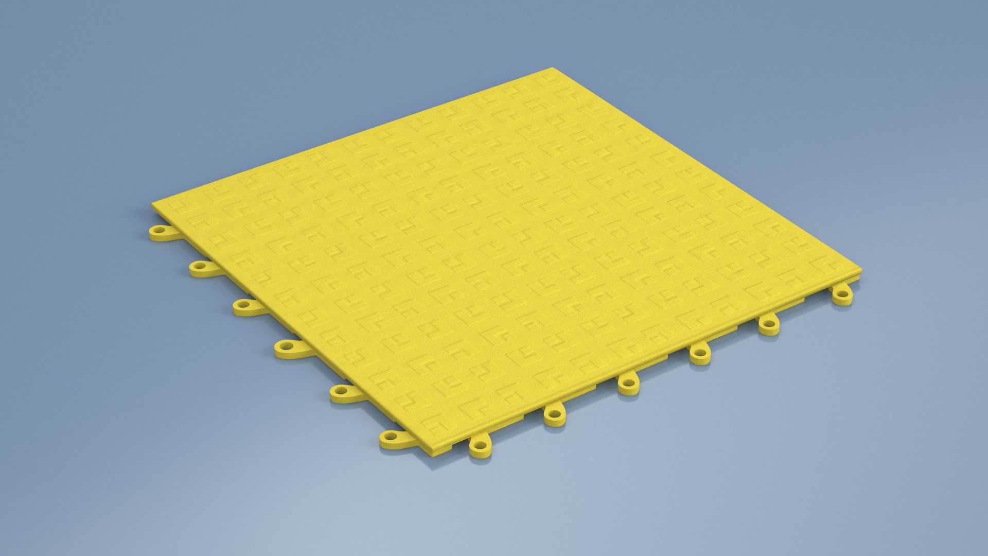 3D Interlocking Floor Mat Tile Yellow Model - TurboSquid 2234489